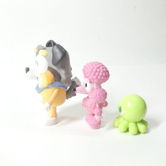 Bluey Friends Figures Lot - Calypso Teacher - Coco Pink Poodle - Octopus - Picture 5 of 6
